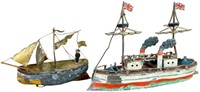 EARLY GERMAN TIN AND LEAD SHIPS