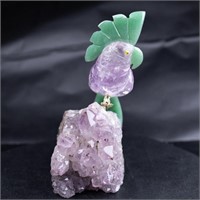 Natural Stone Handcarved Quartz Bird