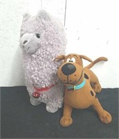 Vintage Scooby-Doo and plush llama