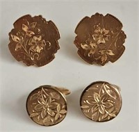 (2) Sets of Victorian Gold Filled Men's Cuff Links