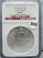 2006 American 1 oz. Fine Silver Eagle Dollar -