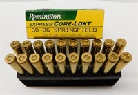 (20) Rounds of Remington 30-06 sprg. 180gr soft