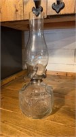 Vintage Lamplight Farms Clear Hexagon Oil Lamp
