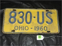 1960 Ohio License Plate