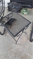 Metal patio table, approximately 14 x 18