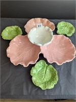 California Cemar Pottery Cabbage/Flower Serving