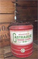 Wakefield Castrol brake fluid 4 gallon drum & pump