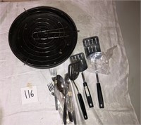 Kitchen Utensils and Small Grill Top
