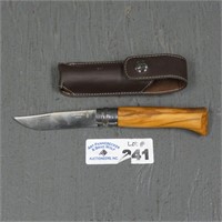 Opinel Inox N08 France Folding Knife & Sheath