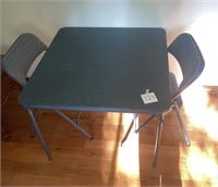Folding Card Table & Chairs (4 total)
