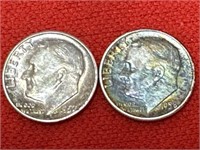 1957 & 1958 Roosevelt Silver Dimes