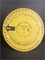Vintage Milton Bradley Phonetic Word Wheel