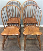 4 WINDSOR BOW BACK SIDE CHAIRS