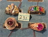 4- 925 ladies' rings