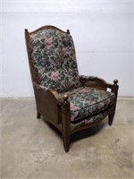 Vintage Caned Floral Arm Chair