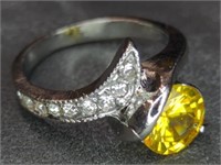 925 stamped gemstone ring size 6.75