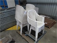31 x White Lawn/Garden Chairs.