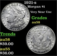 1921-s Morgan Dollar $1 Grades Choice AU/BU Slider