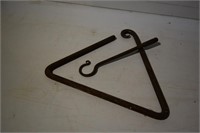 Vintage Hand Forged Dinner Triangle