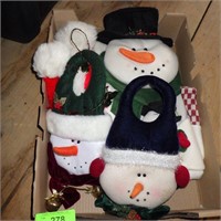 SNOWMAN PILLOW COVER?, PLUSH SNOWMEN DOORKNOB >>>>