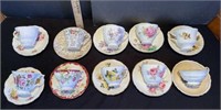 10 sets of cups & saucers- see pictures