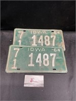 1964 Iowa License Plates