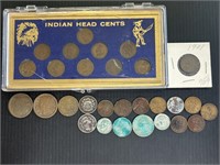 Large Cents, Indian Head Cents US Coin Lot