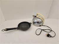 Kettle - Turns On! Cast aluminum Frying pan