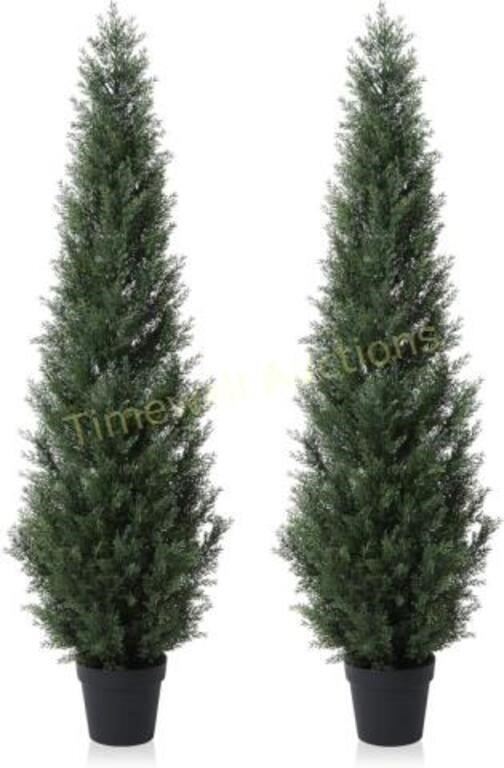 Laiwot 5FT Cedar Topiary Trees (Set of 2)