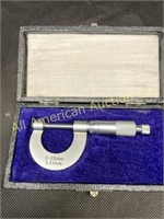 Micrometer, 0-25mm, 0-01mm increments