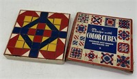 Vintage Color Cubes Wooden Block Set