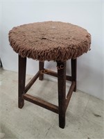 Vintage upholstered stool