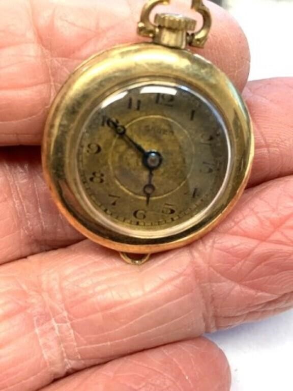 Police: Gruen 14kt Gold Vintage Pocket Watch