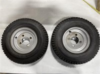 SET OF TWO SPARE TIRES 4.80/4.00-8 MAX LOAD 660