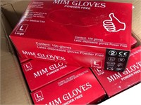 Case MiM L Latex Powder Free Disposable Gloves