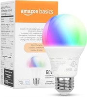 Amazon Basics - Smart A19 LED Light Bulb, 2.4 GHz