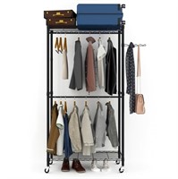 N1128  Ktaxon Rolling Garment Rack