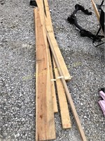Wood including 3  2x4's and 2x6, scrap trim pieces