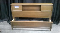 MID CENTURY MODERN FULL SIZE BED WITH RAILS