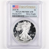 2015-W Proof Silver Eagle PCGS PR70 DCAM