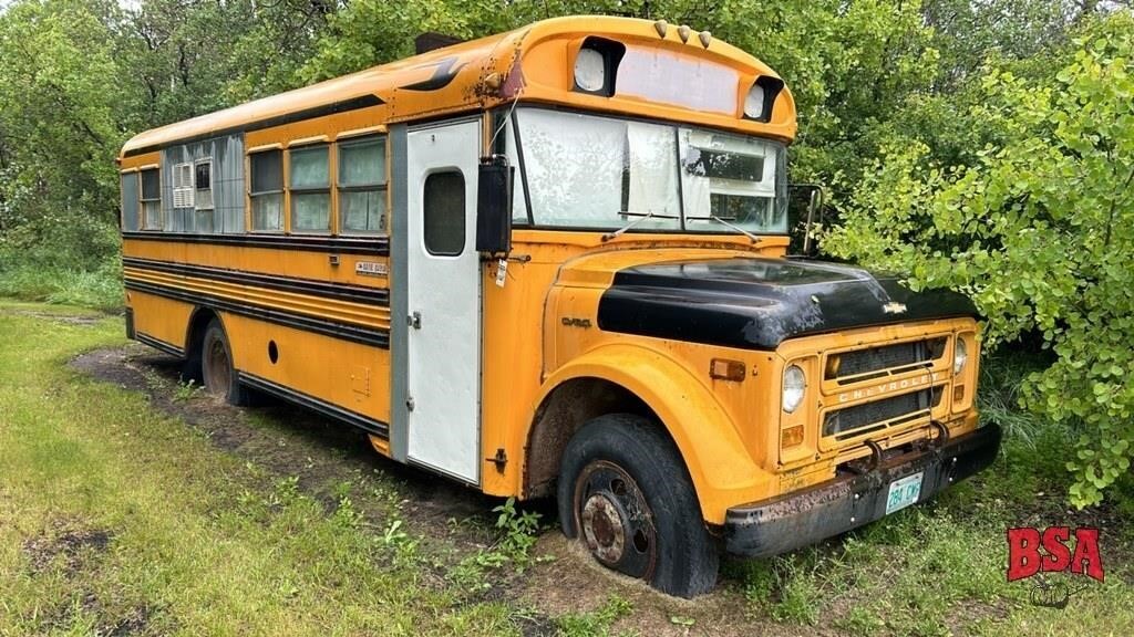 OFFSITE: 1976 Chev-60 camperized school bus