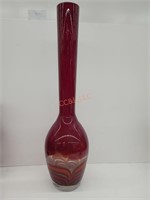 Hand blown heavy glass vase 23.75"