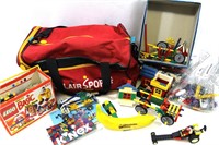 LEGO & K'NEX Parts & Pieces + Tote Bag