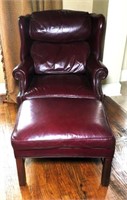 Emerson Leather Wingback Chair with