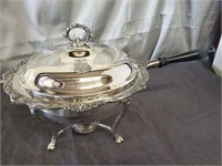 Silver Plate Chafing Dish and Stand