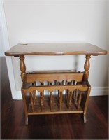 A Colonial Style Fruitwood Magazine Rack