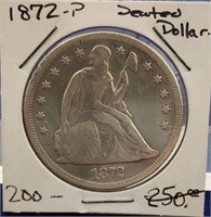 1872 Liberty Seated Dollar