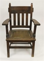 Antique Armrest Library Chair
