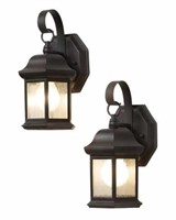 2pack 1-light Bronze Outdoor Wall Light Fixture