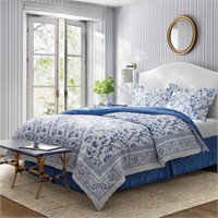 Comforter Set Matching Shams & Bed Skirt 4 Pcs